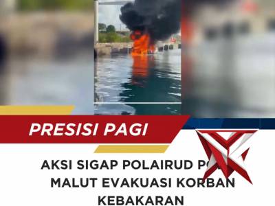 Repost @polritvradio.official Telah terjadi insiden kecelakaan laut berupa kebakaran dua unit speed - PoliceTube