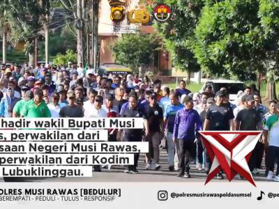Kapolres Musi Rawas Hadiri Jalan Santai & Senam Bersama Meriahkan Hari Jadi ke-83 Kabupaten Musi Raw