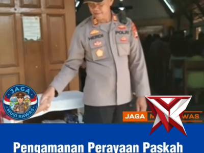 Polsek Purwodadi-Polres Musi Rawas.Laks Pengamanan Paskah di gereja Santo Yusup.purwodadi