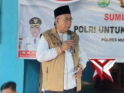 Persiapan sumur bor polri