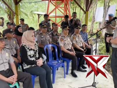 PERESMIAN SUMUR BOR OLEH KAPOLRES OKU AKBP ENDRO ARIBOWO S.I.K, M.A.P. DIPOLSEK BATURAJA TIMUR, KECA