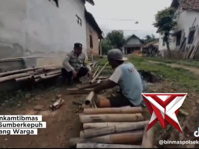Bhabinkamtibmas Desa Sumberkepuh Sambang Warga - PoliceTube