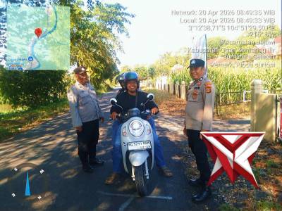 Anggota Polsek Jejawi giat KRYD dgn target Orang, Surat Kendaraan, Muatan dari kendaraan Roda 2/4/6
