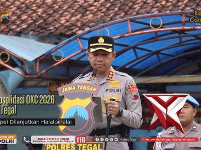 Kapolres Tegal AKBP Bayu Prasatyo, S.H., S.I.K., M.H., memimpin Apel Konsolidasi