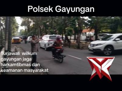 POLSEK GAYUNGAN MELAKSANAKAN JAGA HARKAMTIBMAS DAN KEAMANAN MASYARAKAT