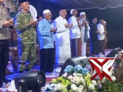Kanit Binmas Mengikuti Pengajian Akbar dan Shalawat Bersama Bupati Kebumen