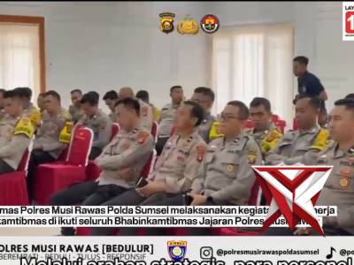 Polres Musi Rawas, Sat Binmas Gelar Anev Kinerja Bhabinkamtibmas Jajaran April 2026.