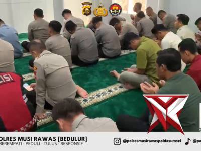 Selaraskan Program Kapolda Sumsel, Polres Musi Rawas Bentuk Personel Berakhlak Lewat Binrohtal Rutin