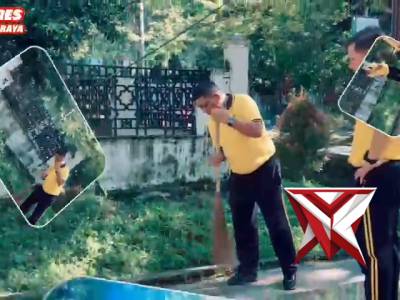 POLRES NAGAN RAYA GELAR GOTONG ROYONG JUMAT BERSIH, WUJUD DUKUNGAN PROGRAM ASRI PEMERINTAH