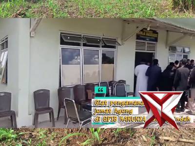 Giat pengamanan jum'at Agung di GPIB KARUNIA karang endah guna oleh Polsek Gelumbang