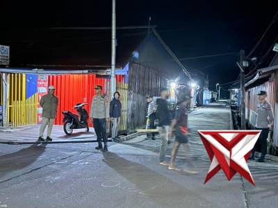 Patroli rutin untuk menjaga Kamtibmas di Kota Agats Kab. Asmat