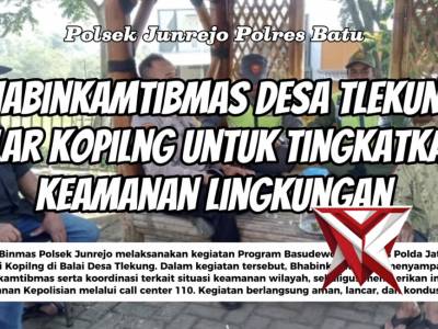 Bhabinkamtibmas desa Tlekung gelar kopling untuk tingkatkan keamanan lingkungan