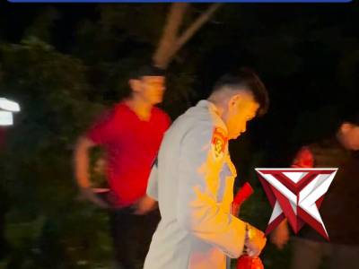 Pengendara Pecah Ban Terbantu, Layanan 110 Polres OKI Bergerak Cepat