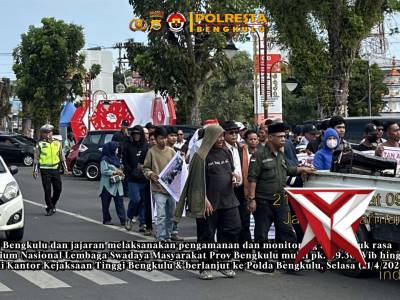 *Polresta Bengkulu dan jajaran Kawal Aksi Unras hingga Hearing* - PoliceTube