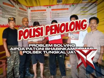 Polisi penolong problem sovling polsek tungkal jaya KAB. Muba LT1
