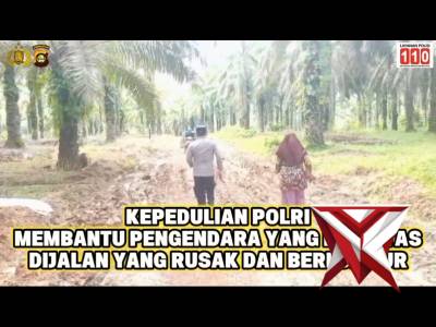 Polri peduli Aipda Jefri Kurniawan Personil Polsek Belitang III saat sedang melaksanakan patroli mel