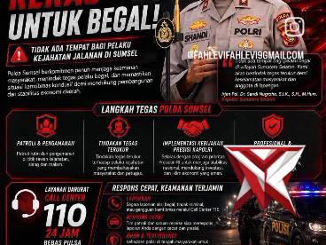 Polda Sumsel memberikan ultimatum keras bagi pelaku begal!
