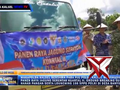 Wakapolda Kalsel Hadiri Panen Raya Jagung di Tanah Laut