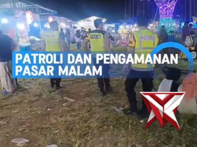 Polsek Kendal melaksanakan kegiatan patroli dan pengamanan pasar malam