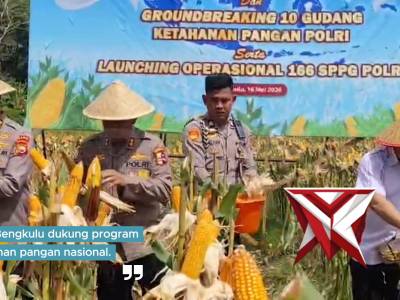 Kapolda Bengkulu Irjen Pol. Mardiyono, S.I.K., M.Si., mengikuti Panen Raya Jagung Serentak