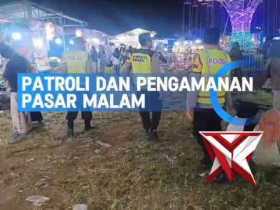 POLSEK KENDAL LAKSANAKAN PENGAMANAN PASAR MALAM LAPANGAN DESA/KECAMATAN KENDAL