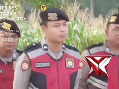 Apel pagi personil polres Musi Rawas Utara