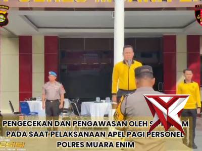 Sipropam Polres Muara Enim melaksanakan pengawasan apel pagi - PoliceTube