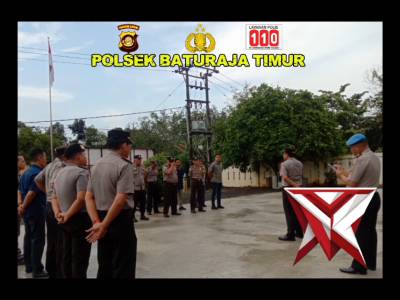 Kapolsek Baturaja Timur, AKP TONI ZAINUDDIN,S.H.,M.M., memimpin Pelaksanaan Apel Pagi di Mapolsek Ba