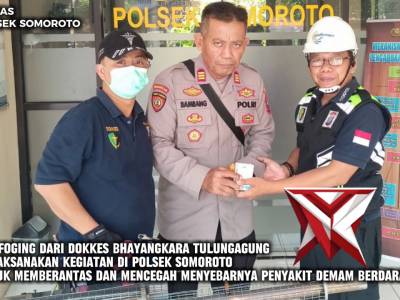 FOGING NYAMUK DI POLSEK SOMOROTO
