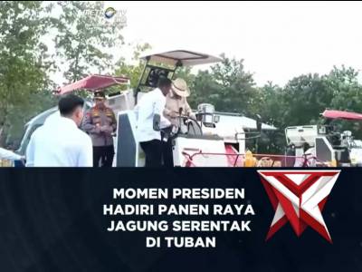 Momen Presiden Hadiri Panen Raya Jagung Serentak di Tuban