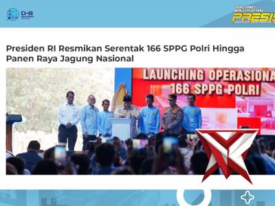 Dari Kabupaten Tuban, Jawa Timur, Presiden RI Jenderal TNI (Purn.) H. Prabowo Subianto meresmikan se