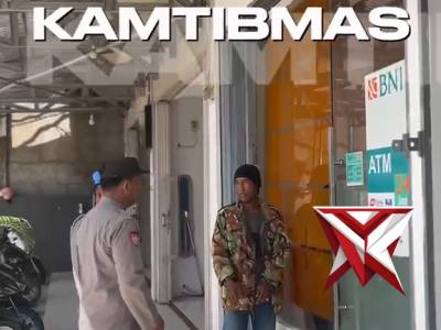 Kanit binmas polsek bayung lencir polres muba lakukan himbauan kamtibmas kpd masyarakat