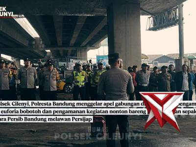 Polsek Cileunyi Gelar Apel Gabungan Antisipasi Euforia Bobotoh Saat Laga Persib Bandung Vs Persijap