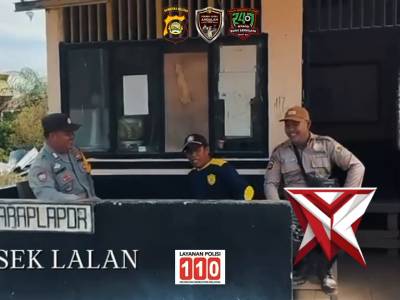 Personil Polsek Lalan himbauan Kamtibmas kepada masyarakat SM7