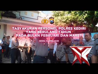 Tasyakuran Ulang Tahun Personel Polres Kediri, Kebersamaan Jadi Sorotan