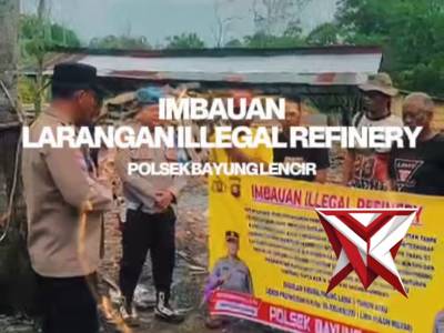 Kanit binmas dan kanit provost polsek bayung lakukan giat himbauan illegal refenery - PoliceTube