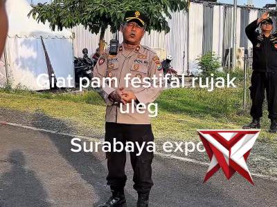 Polsek Tambaksari laksanakan  giat pam festival rujak uleg