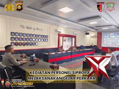 Sipropam Polres Muara Enim melaksanakan Gelar Perkara guna menentukan tindak lanjut selanjutnya