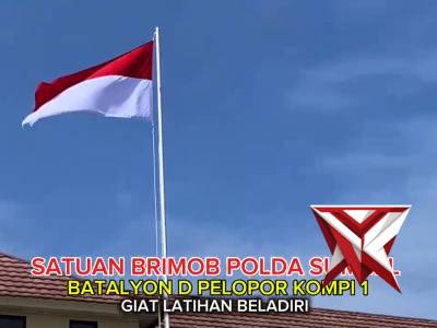 PERSONEL KOMPI 1 BATALYON D PELOPOR SATBRIMOB POLDA SUMSEL MELAKSANAKAN GIAT LATIHAN BELADIRI
