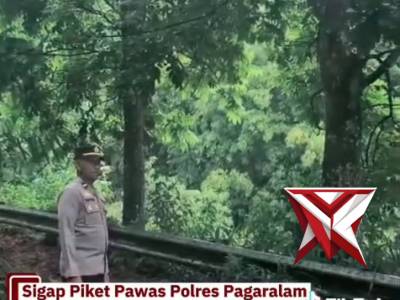 Sigap piket pawas polres Pagaralam mendatangi  TKP tanah longsor