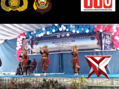 TI 9. Bhabinkamtibmas hadir dalam acara pelepasan dan penyerahan kembali siswa/siswi kelas IX SMP N - PoliceTube