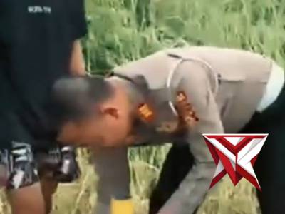 lantasmusirawas Antisipasi cegah lakalantas, satlantas polres Musi Rawas melakukan pemasangan patok