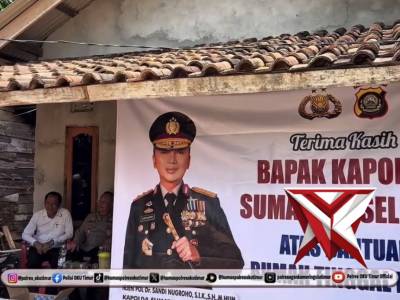 POLRI BERIKAN BANTUAN RUMAH TINGGAL KEPADA MASYARAKAT