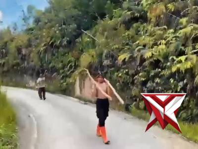Perbaikan Jembatan Gotting di Desa Purbasinomba