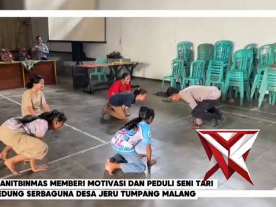 Ps.Kanit Binmas Polsek Tumpang  Memberi Motivasi dan Peduli Seni Bela Diri.Di Gedung Serbaguna