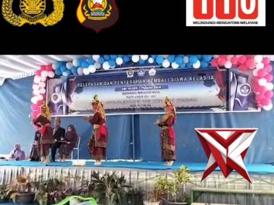 BES 16. Bhabinkamtibmas hadir dalam acara pelepasan dan penyerahan kembali siswa/siswi kelas IX SMP