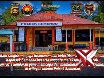 Dalam rangka menjaga keamanan dan ketertiban di wilayah hukum Polsek Semendo,Kapolsek beserta anggot