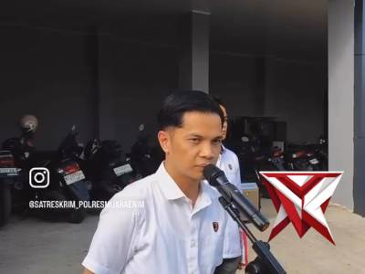 AKP Muhamad Andrian, S.Tr.K., S.I.K., M.Si., Kasat Reskrim Polres Muara Enim, memberikan arahan kepa