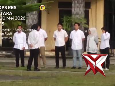 Apel pagi personil polres Musi Rawas Utara