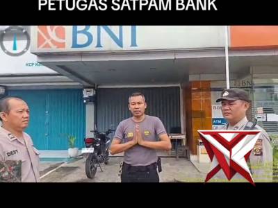Ucapan testimoni dari petugas satpam bank